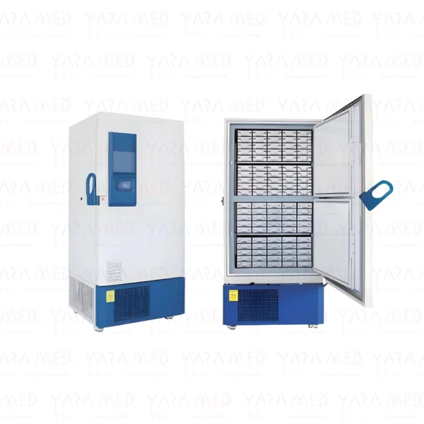 YaraMed -86 ℃ Medical Freezer (Vertical) Open and Closed View